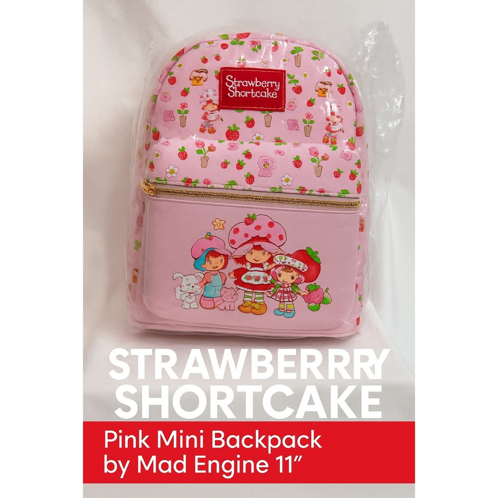 Strawberry Shortcake Pink Mini Backpack by Mad Engine 11"